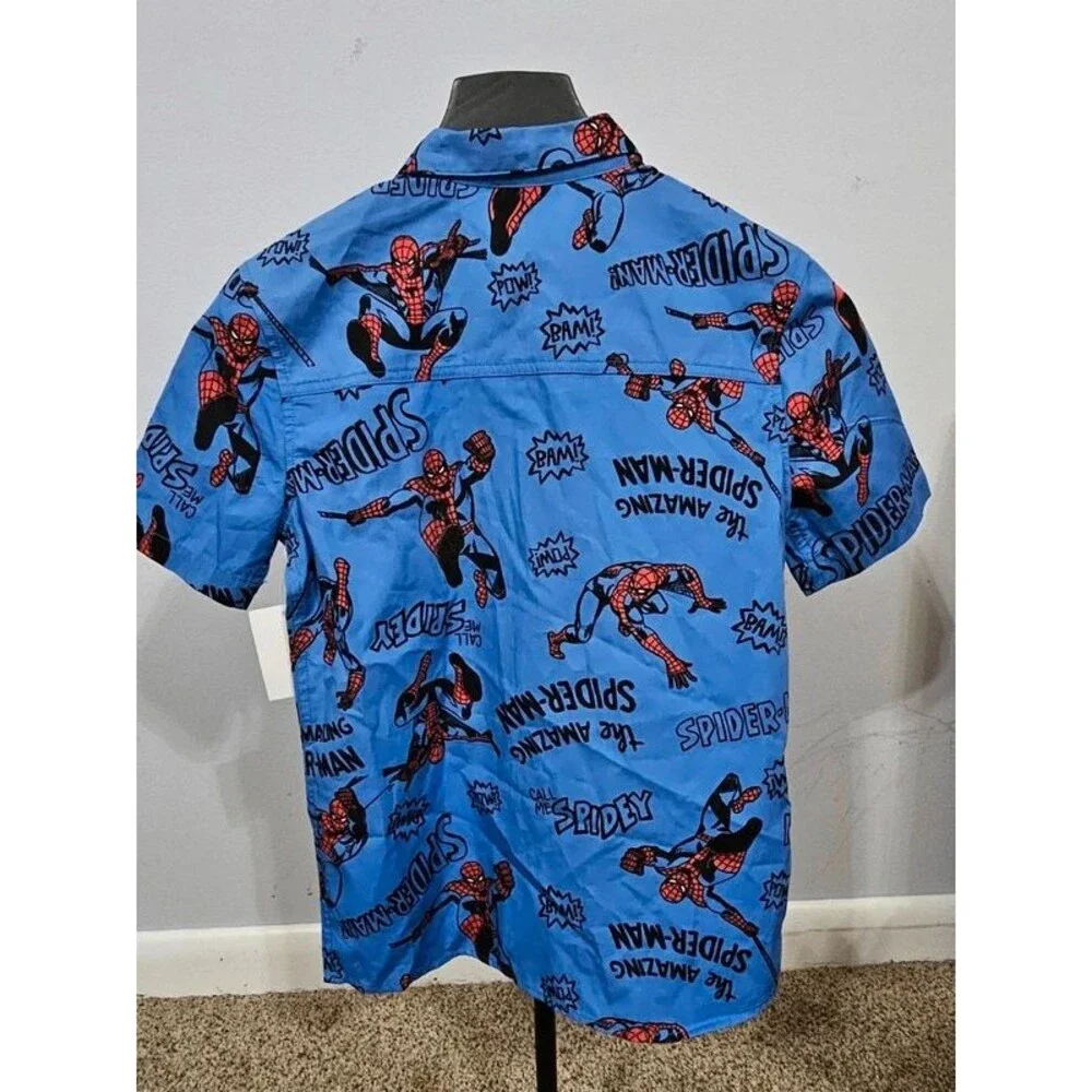 Boys size 8 Spiderman Button up NWT